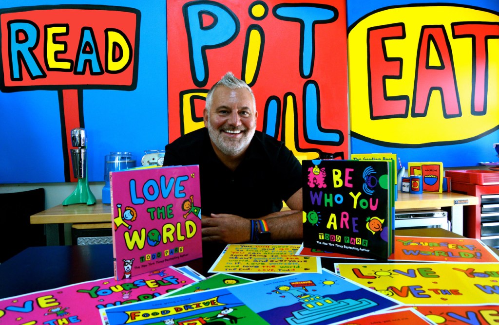 Todd Parr Promotional Image - Todd with books